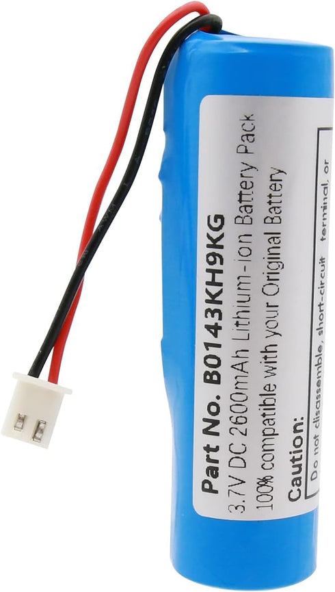 Voice Amplifier Replacement Battery B0143KH9KG 3.7V 2600mAh Rechargeable Lithium-ion Battery, with XH2.54mm Connector