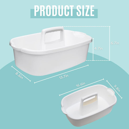 Cleaning Supplies Caddy, Portable Plastic Bucket Organizer with Handle for Shower Essentials Storage