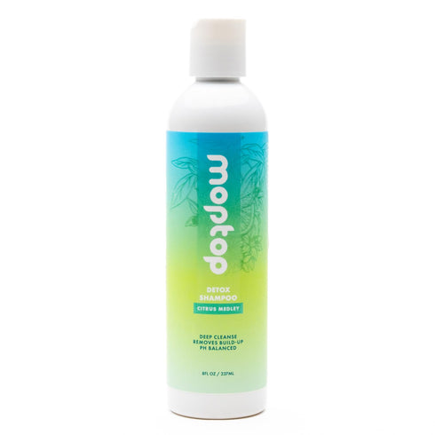 MopTop Detox Shampoo - Scalp Clarifying Shampoo for Build Up, Hard Water, Dirt & Oil, 8oz, Sulfate & Paraben Free