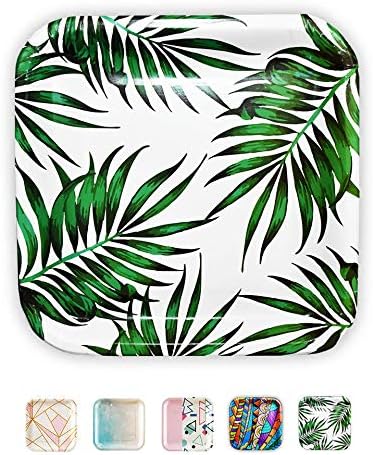 SOLAS Paper Palm Leaf Plates - Fully Compostable Jungle Party Plates, Eco-Friendly, Pack of 20, 9 Inch
