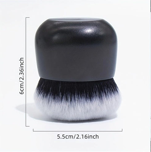 Oval Foundation Makeup Blender, Kabuki Brush for Liquid or Cream Makeup, Dense Synthetic Bristles