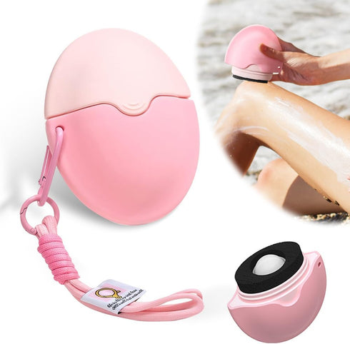 Sunscreen Applicator, Portable Refillable Applicator Roll on Sponge Suncream & Lotion Applicator
