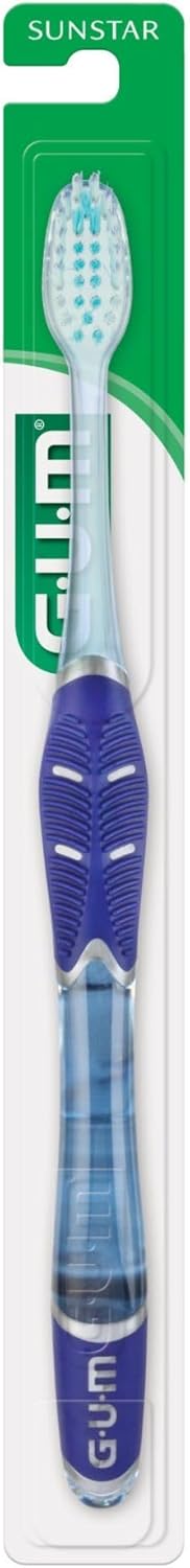 GUM Technique Deep Clean Toothbrush - Compact Soft Toothbrushes for Adults with Sensitive Gums - 1ct (12pk)