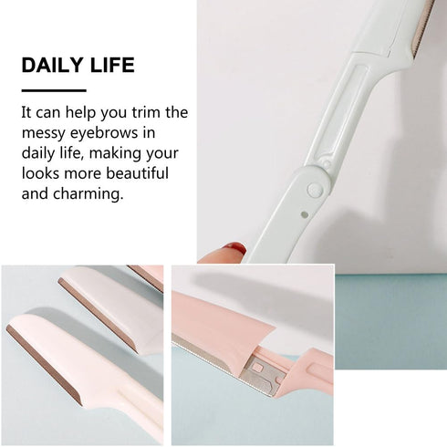 Ipetboom 6pcs Eyebrow Razor, Folding Eyebrow Trimmer, Hair Remover for Women, Facial Hair Shaver