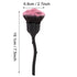 Rose Shaped Nail Dust Brush, Long Handle Nail Powder Brush for Makeup & Manicure Dust Remover Brush for Clean (Black +