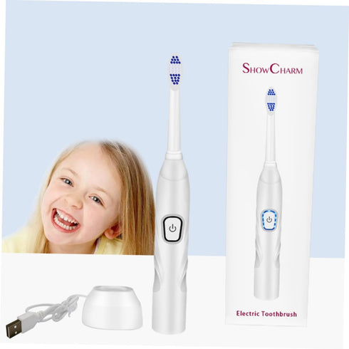 Set 2 3 Family of Boys and Girls Electric Toothbrushes Charging Modes Vibration Bristle for Gentle Cleaning