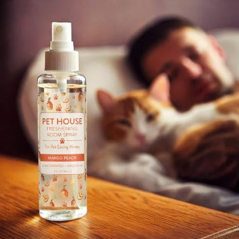 One Fur All Pet Air Freshener - 4 OZ Concentrated Room Spray for Pet Odor, Mango Peach, Pack of 1