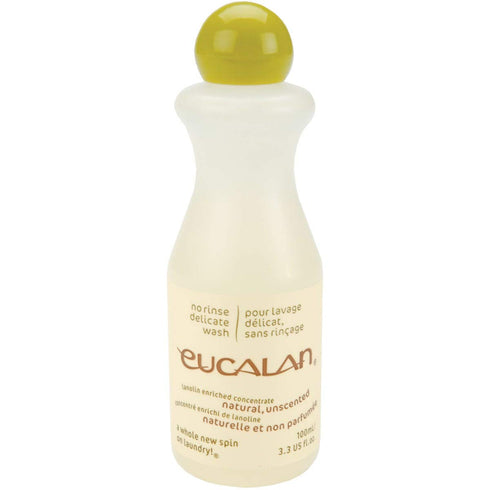 Eucalan Fine Fabric Wash, 3.3oz, Unscented Liquid Laundry Detergent