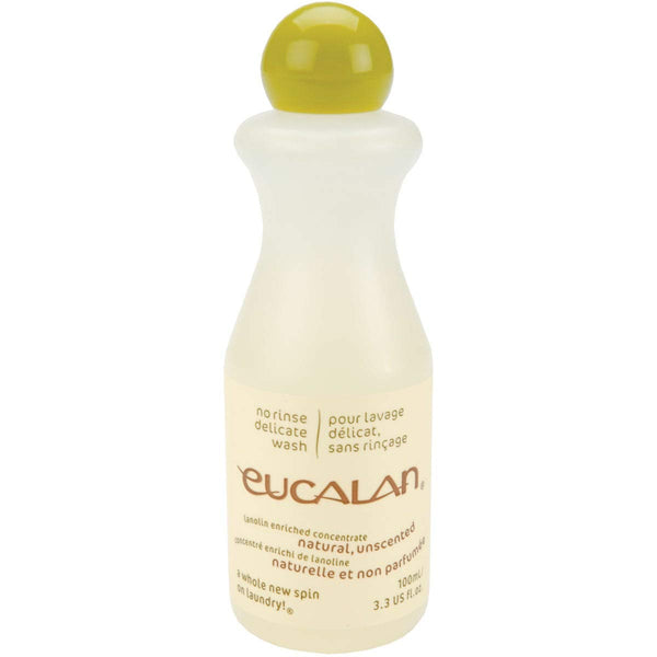 Eucalan Fine Fabric Wash, 3.3oz, Unscented Liquid Laundry Detergent
