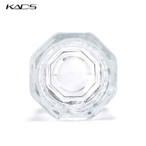 KADS Glass Bowl, 3.9 oz, Crystal Clear, Acrylic Nail Art Mixing Bowl with Lid, Dishwasher Safe
