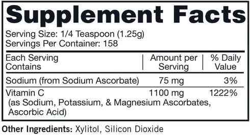 Kirkman Buffered Vitamin C Powder - 7 oz - Potent Antioxidant for Immune Health - Hypoallergenic
