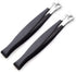 Precision Nose Hair Tweezer - Stainless Steel Round Head Grooming Scissor for Safely Trim Nose and Ears (2 Black)