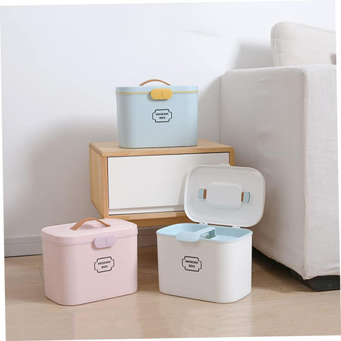Portable First Aid Medicine Storage Organizer with Handle