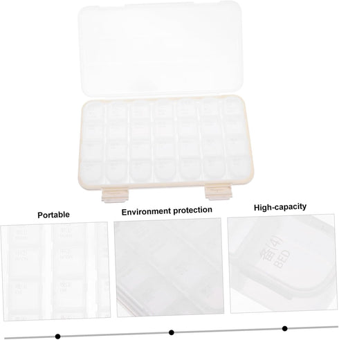 Portable Weekly Pill Organizer - Cute Leakproof Medicine Container