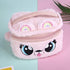 Women Girls Kids Fluffy Faux Fur Unicorn Makeup Bag, Small Cosmetic Organizer Plush Travel Storage Case