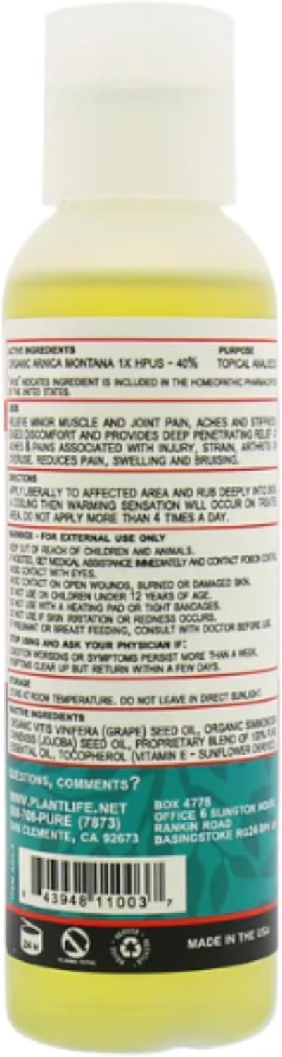 Plantlife Arnica Relieve Oil - Relieve Products are a Homeopathic Solution for Everyday Use - Works Quickly