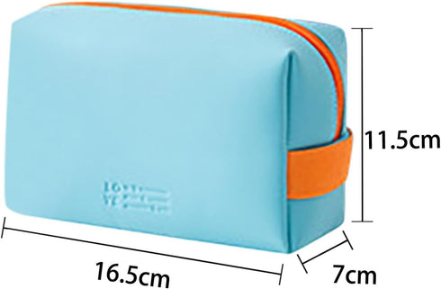 Makeup Bag Pouch, Travel Cosmetic Bag Organizer for Toiletries, Cute Makeup Brushes Storage Case for Women (D)