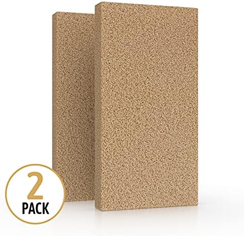 Dry Cleaning Soot Eraser Sponge - Pet Hair, Smoke, Soot, Dust and Dirt Remover - 3x6 Double, One Unit (2 Pack Single) All Natural Latex Rubber, Made in The USA by SpongeCo