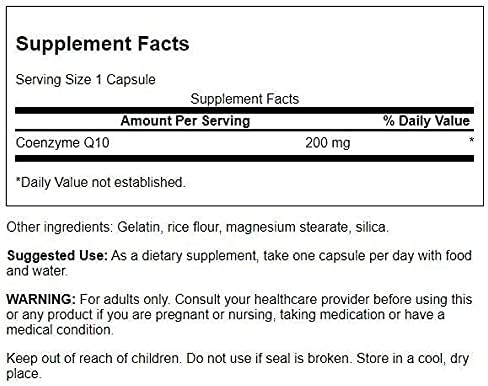 Swanson Coq10 200 200 Milligrams 30 Capsules
