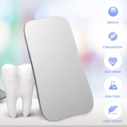 Ciieeo 2Pcs Dental Photography Mirrors, Double-Sided Intra-Oral Orthodontic Reflector Glass for Clinic