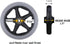 Walker Rollator Replacement Wheel (1) Grey Tire for HL450W (Rear)