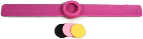 Kids Essential Oil Diffuser Slap Bracelet Set - 3 Sweet Bracelets in Pink, Orange, Purple for Girls