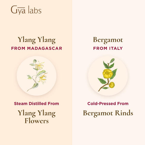 Gya Labs Ylang Ylang Essential Oil & Bergamot Essential Oil - 10ml - 2-in-1 Pack