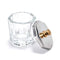 KADS Glass Bowl, 3.9 oz, Crystal Clear, Acrylic Nail Art Mixing Bowl with Lid, Dishwasher Safe