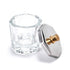 KADS Glass Bowl, 3.9 oz, Crystal Clear, Acrylic Nail Art Mixing Bowl with Lid, Dishwasher Safe