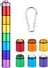 Portable Pill Case Keychain Waterproof 7 Days Pill Holder Travel Container for Outdoor Camping (Rainbow)