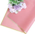 Pure Color Gold Edge Flower Wrapping Paper, 20 Sheets Waterproof 23x23Inch for Valentine's Day DIY Crafts