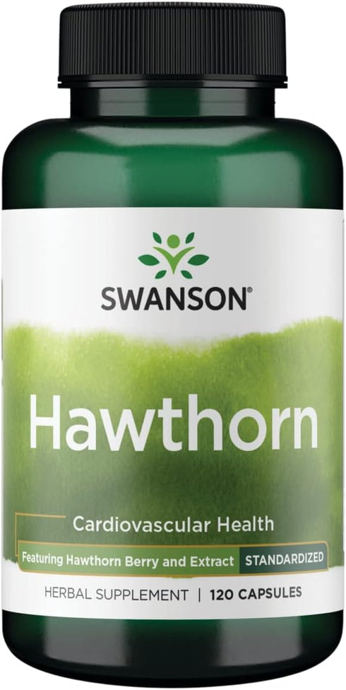 Swanson Hawthorn Extract (Standardized) 250 Milligrams - 120 Capsules for Heart Health