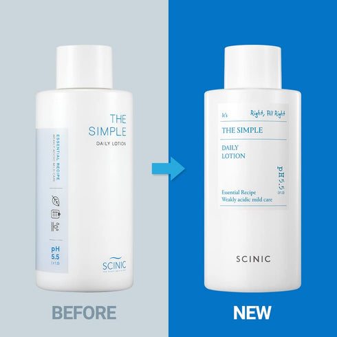 SCINIC The Simple Daily Lotion | Vegan Face Lotion for Sensitive and Irritated Skin | pH-Balanced Moisture Lotion with Madecassoside & Aloe Vera Leaf Juice | Korean Skin Care (8.79 fl.oz)