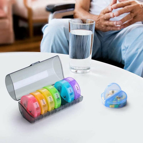 INKULTURE 07 01 Portable Medicine Organizer Box Tablets Container Case Travel Pill Box For days | Multicolor | Pcs