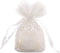 Teensery 3 Pcs Cotton Drawstring Gift Bags Embroidery Lace Floral Pouches for Christmas