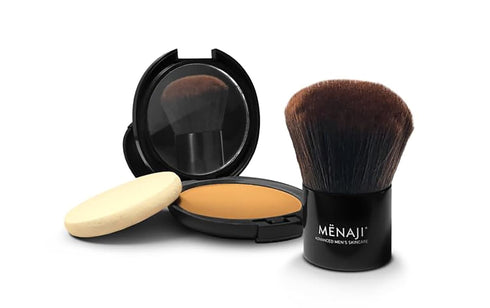 MENAJI Deluxe Kabuki Brush for Men - Professional Makeup Foundation Brush for Powder, Liquid & Cream