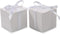 COTOPHER 60pcs Small Gift Boxes, 2x2x2 inches Paper Favor Boxes with Ribbons for Parties (White)