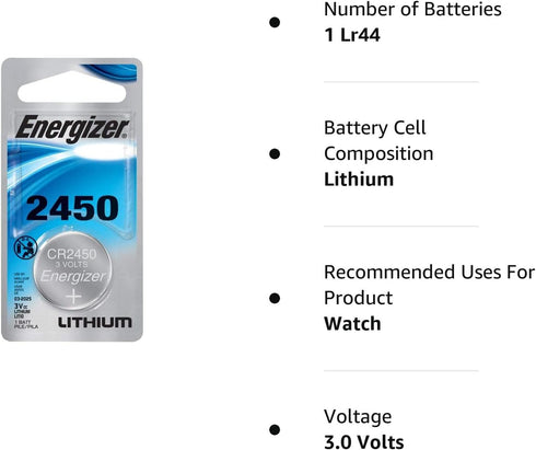 BATTERY WTCH/ELEC 2450 (Pkg of 4)