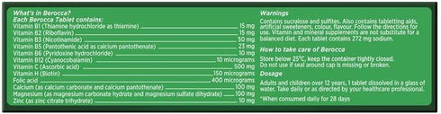 Berocca Energy Effervescent Tablets, Vitamin B & C, Orange Flavour, 60 Pack