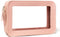 Clear Makeup Bag Organizer, TSA Approved Portable Travel Cosmetic Bag for Women, Pink Vegan Leather