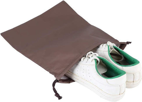 Drawstring Travel Bag, Waterproof Storage Bags for Shoes Clothes, Dustproof Storage Bags (Brown)