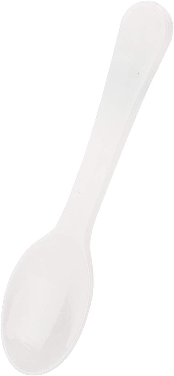 Gmark 100pc 3" Extra Sturdy Taster Spoons - Plastic Mini Spoons, BPA Free, White 1 Box Set GM1002F