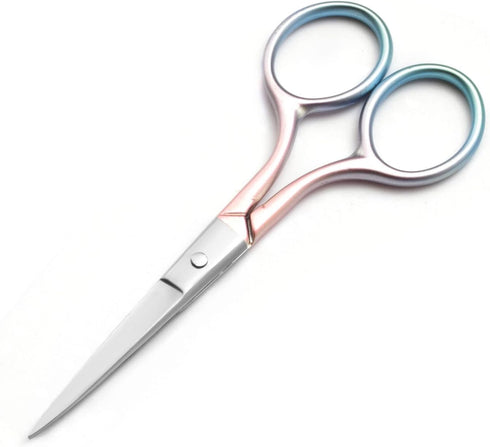 Multicolor Professional Grooming Scissors for Personal Care, Facial Hair Removal and Ear Nose Eyebrow Trimming,