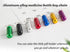 AKOAK 2 Pcs Colorful Round Aluminum Alloy Pill Bottle, Waterproof Outdoor Travel Portable Key Chain, Purple