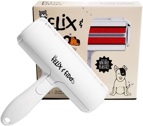 Felix & Fido Reusable Lint and Pet Hair Remover, Portable & Washable Lint Roller for Clothes & Furniture