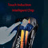 Dual Arc Plasma Lighter, Windproof Battery Indicator Touch-Start Lighter, USB Rechargeable (Black)