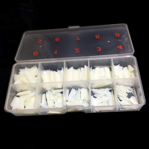 Natural Coffin Acrylic Nails - 500pcs Half Cover Ballerina Nails Tips Long Acrylic False Fake Nail Artificial, 10 Sizes