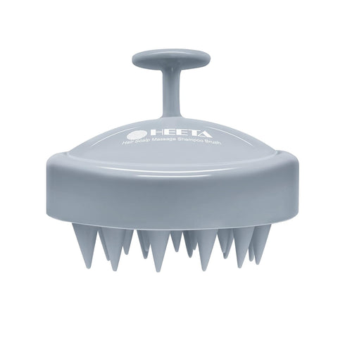HEETA Scalp Massager Hair Growth, Soft Silicone Shampoo Brush for Exfoliation, Dandruff Removal, Sky Gray