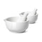Mini Pill Crusher Porcelain - Set of 2 Ceramic Mortar & Pestle Pill Grinder