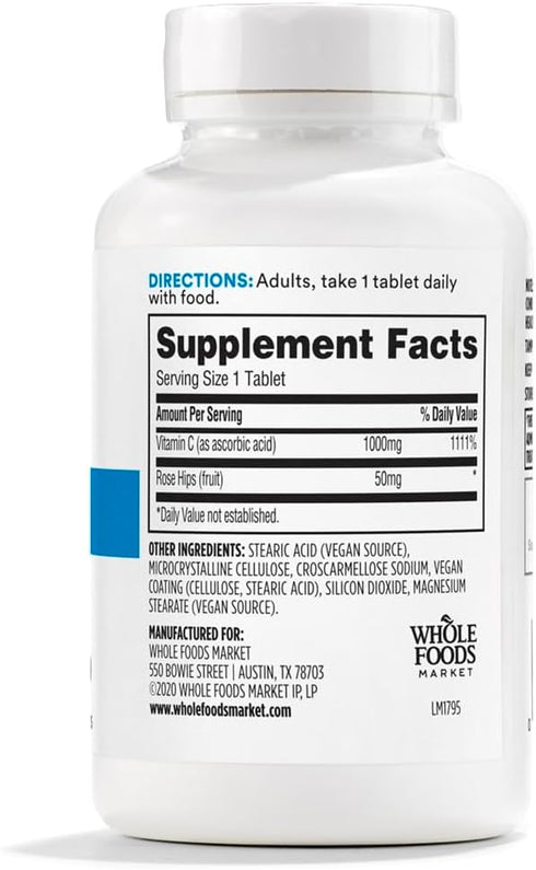 365 by Whole Foods Market, Vitamin C High Potency with Rosehips, 100 Tablets